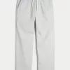 Linen-Blend Loose Pull-On Pants,Linen-Blend Loose Pull-On Pants
