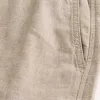 Linen-Blend Loose Pull-On Pants,Linen-Blend Loose Pull-On Pants