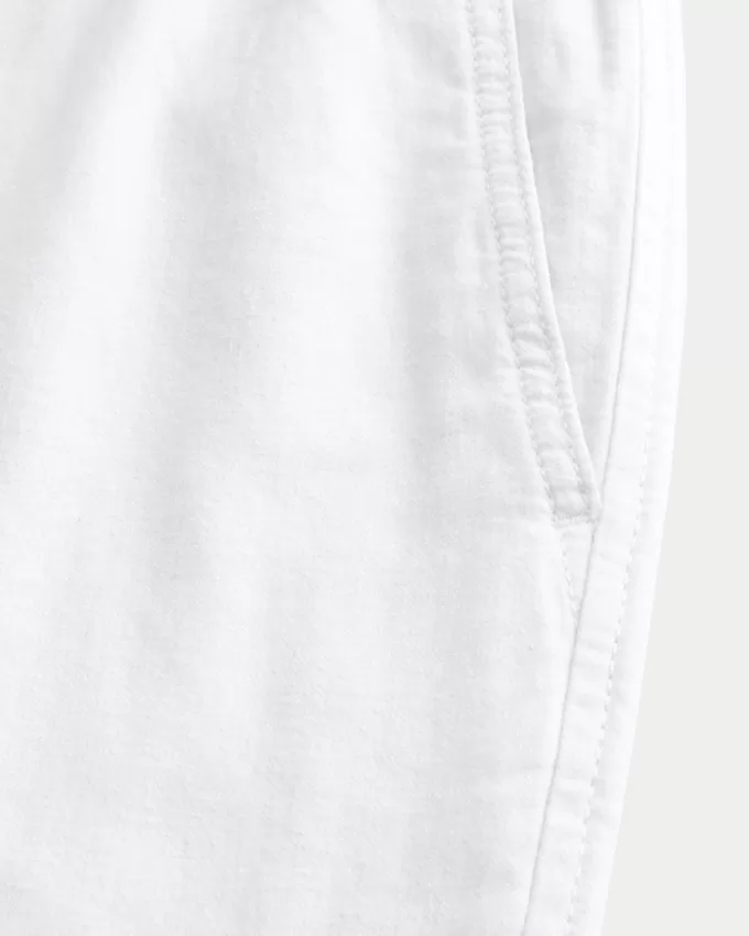 Linen-Blend Loose Pull-On Pants,Linen-Blend Loose Pull-On Pants