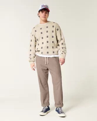 Linen-Blend Loose Pull-On Pants,Linen-Blend Loose Pull-On Pants