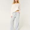 Linen-Blend Pull-On Baggy Pants,Linen-Blend Pull-On Baggy Pants
