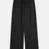 Linen-Blend Pull-On Baggy Pants,Linen-Blend Pull-On Baggy Pants