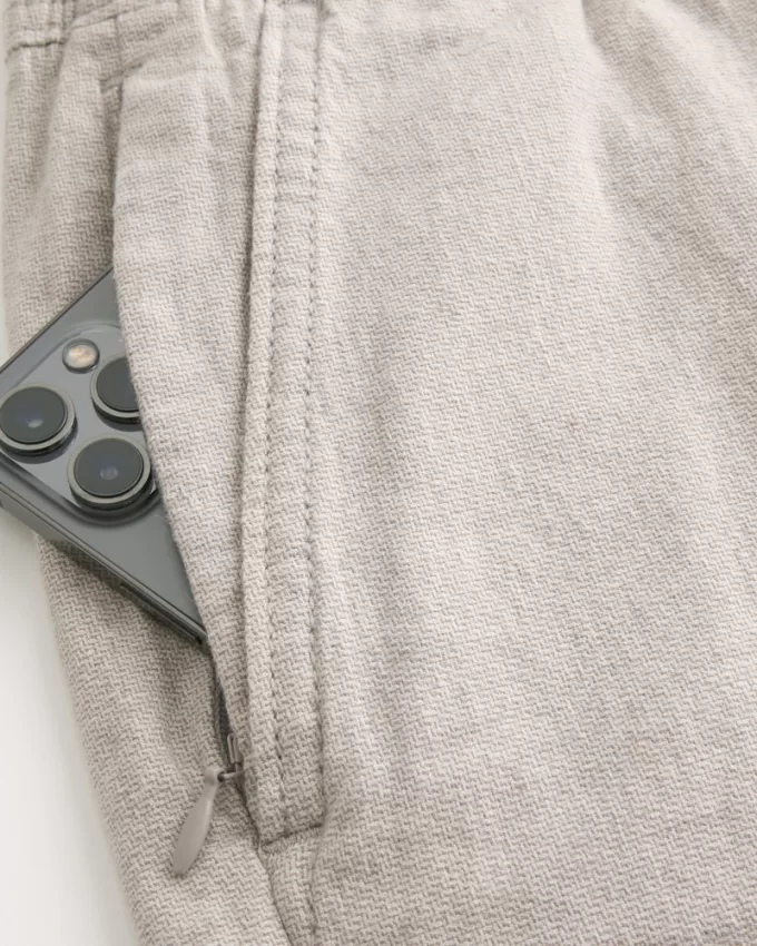 Linen-Blend Pull-On Shorts 7″,Linen-Blend Pull-On Shorts 7″