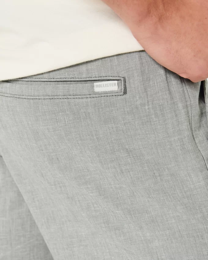 Linen-Blend Pull-On Shorts 7″,Linen-Blend Pull-On Shorts 7″