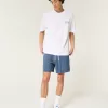 Linen-Blend Pull-On Shorts,Linen-Blend Pull-On Shorts