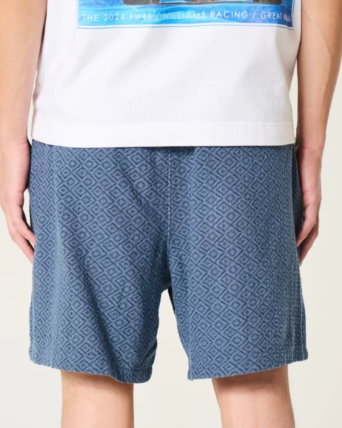 Linen-Blend Pull-On Shorts,Linen-Blend Pull-On Shorts