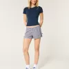 Linen-Blend Side Bow Soft Shorts,Linen-Blend Side Bow Soft Shorts