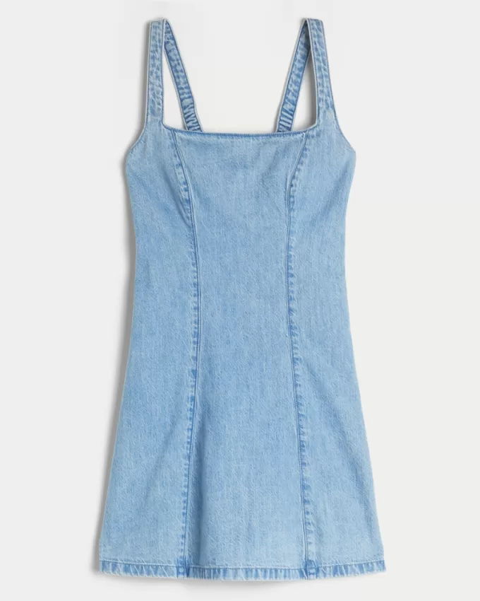 Linen-Blend Structured Mini Dress,Linen-Blend Structured Mini Dress