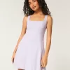 Linen-Blend Structured Mini Dress,Linen-Blend Structured Mini Dress