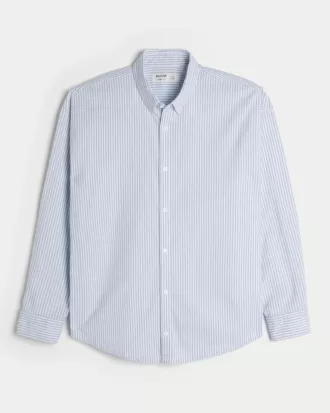 Long-Sleeve Baggy Oxford Shirt,Long-Sleeve Baggy Oxford Shirt