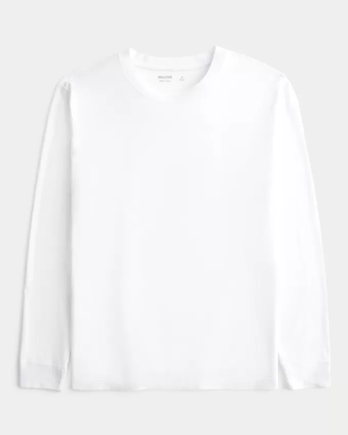 Long-Sleeve Cotton Crew T-Shirt,Long-Sleeve Cotton Crew T-Shirt