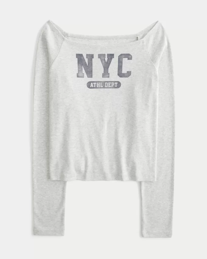 Long-Sleeve NYC Graphic T-Shirt,Long-Sleeve NYC Graphic T-Shirt