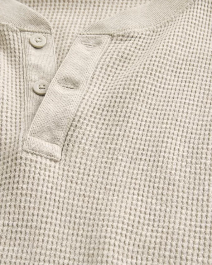 Long-Sleeve Thermal Henley,Long-Sleeve Thermal Henley