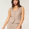 Longer-Length Button-Through Vest,Longer-Length Button-Through Vest