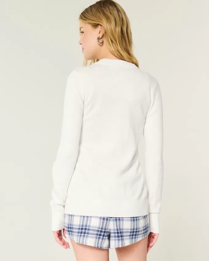 Longline Bear Graphic Cardigan,Longline Bear Graphic Cardigan