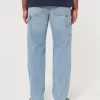 Loose Medium Wash Carpenter Jeans,Loose Medium Wash Carpenter Jeans