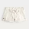 Low-Rise Adjustable Hem Shorts,Low-Rise Adjustable Hem Shorts