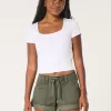 Low-Rise Adjustable Hem Shorts,Low-Rise Adjustable Hem Shorts