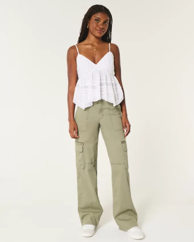 Low-Rise Baggy Cargo Pants,Low-Rise Baggy Cargo Pants