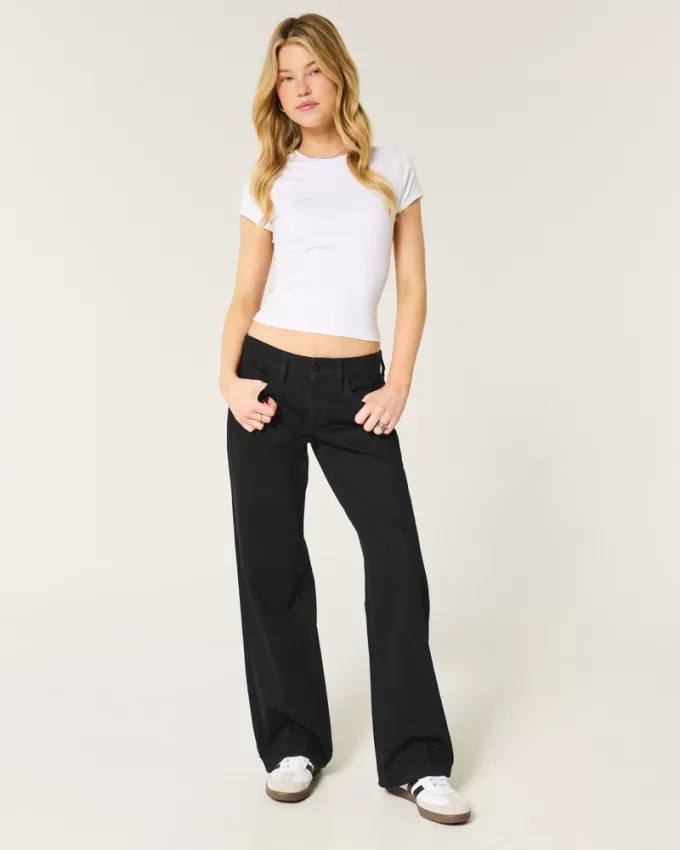 Low-Rise Black Baggy Jeans,Low-Rise Black Baggy Jeans
