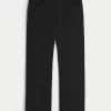 Low-Rise Black Relaxed Straight Jeans,Low-Rise Black Relaxed Straight Jeans
