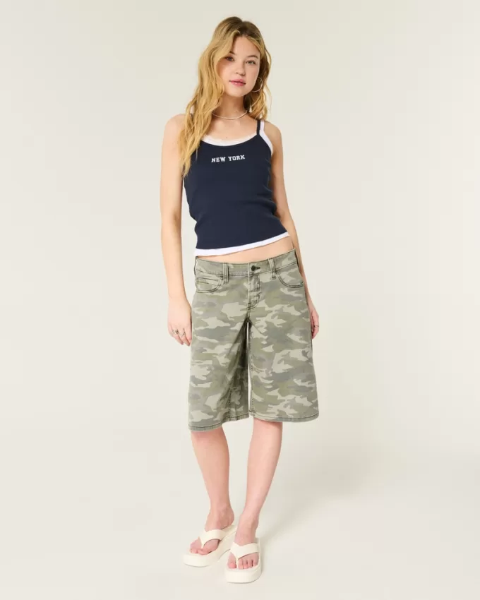 Low-Rise Camo Super Baggy Jort,Low-Rise Camo Super Baggy Jort