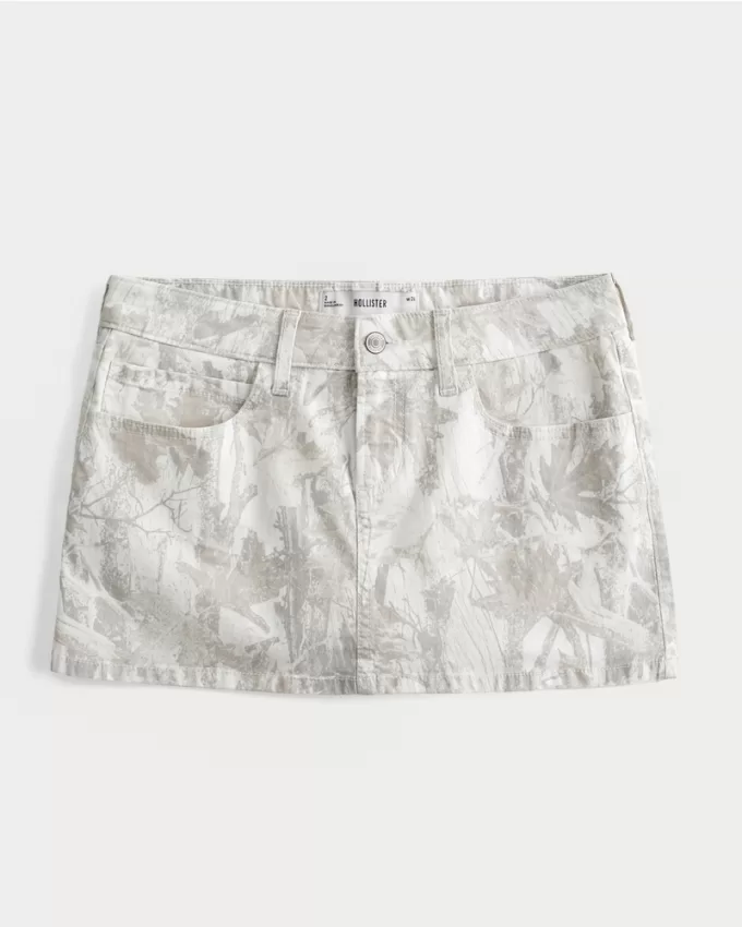 Low-Rise Camo Twill Mini Skort,Low-Rise Camo Twill Mini Skort