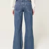 Low-Rise Dark Wash Baggy Flare Jean,Low-Rise Dark Wash Baggy Flare Jean