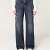 Low-Rise Dark Wash Baggy Jeans,Low-Rise Dark Wash Baggy Jeans