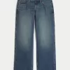 Low-Rise Dark Wash Baggy Jeans,Low-Rise Dark Wash Baggy Jeans