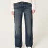 Low-Rise Dark Wash Loose Jeans,Low-Rise Dark Wash Loose Jeans