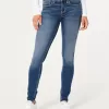 Low-Rise Dark Wash Super Skinny Jeans,Low-Rise Dark Wash Super Skinny Jeans