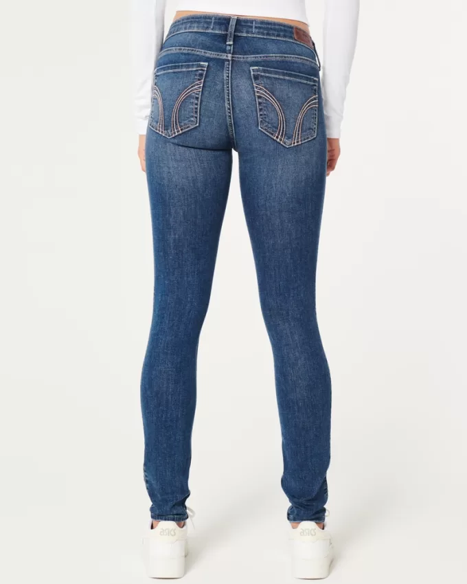 Low-Rise Dark Wash Super Skinny Jeans,Low-Rise Dark Wash Super Skinny Jeans