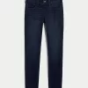 Low-Rise Dark Wash Super Skinny Jeans,Low-Rise Dark Wash Super Skinny Jeans