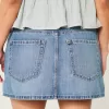 Low-Rise Denim Mini Skort,Low-Rise Denim Mini Skort