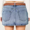 Low-Rise Denim Mini Skort,Low-Rise Denim Mini Skort