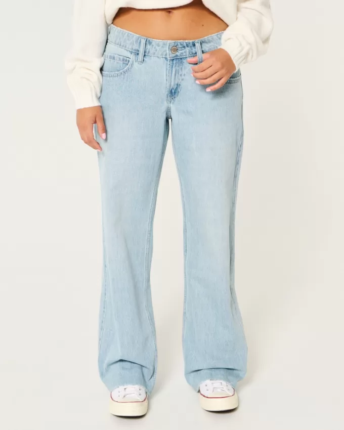 Low-Rise Light Wash Baggy Jeans,Low-Rise Light Wash Baggy Jeans