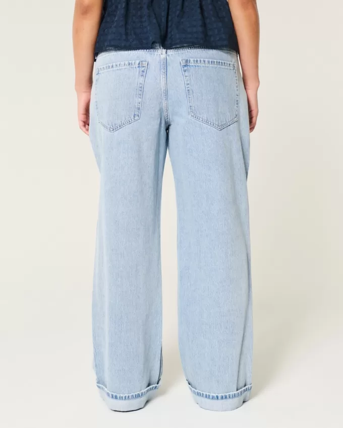 Low-Rise Light Wash Baggy Jeans,Low-Rise Light Wash Baggy Jeans