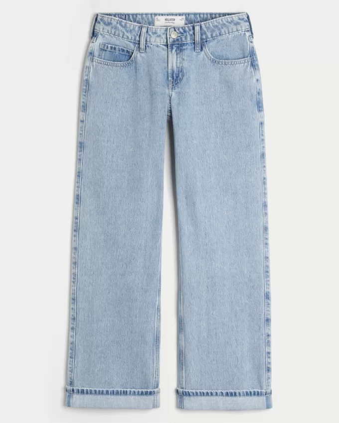Low-Rise Light Wash Baggy Jeans,Low-Rise Light Wash Baggy Jeans