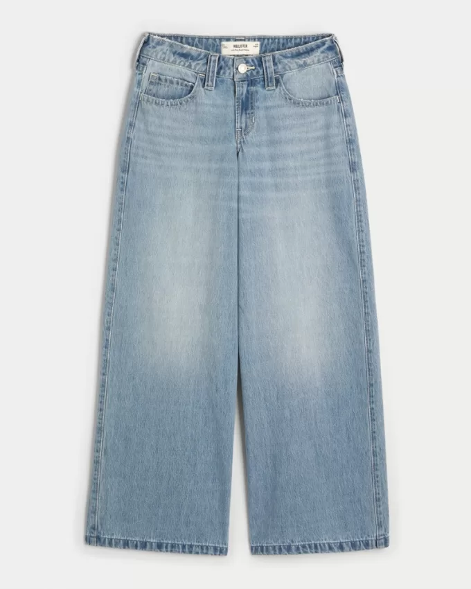 Low-Rise Light Wash Baggy Jeans,Low-Rise Light Wash Baggy Jeans