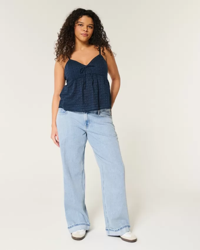 Low-Rise Light Wash Baggy Jeans,Low-Rise Light Wash Baggy Jeans
