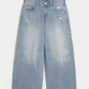 Low-Rise Light Wash Extreme Baggy Jeans,Low-Rise Light Wash Extreme Baggy Jeans