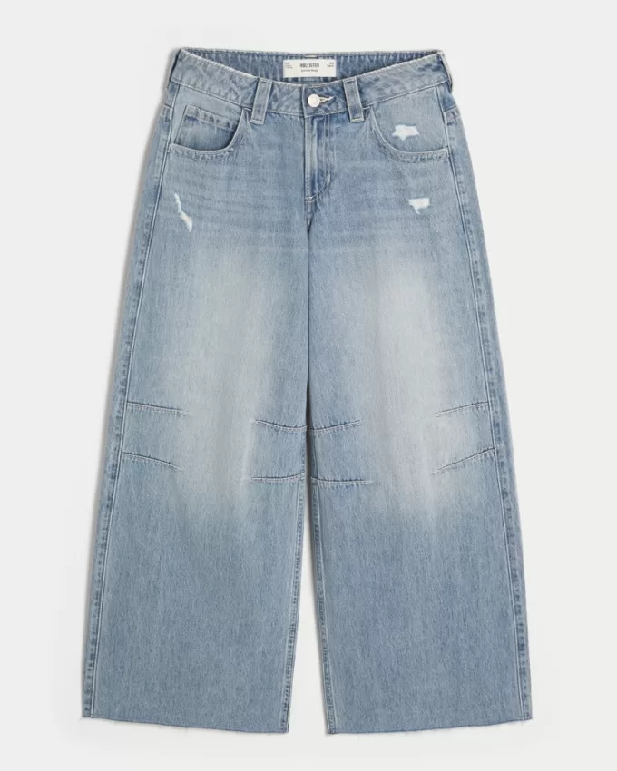Low-Rise Light Wash Extreme Baggy Jeans,Low-Rise Light Wash Extreme Baggy Jeans
