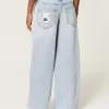 Low-Rise Light Wash Patchwork Super Baggy Jeans,Low-Rise Light Wash Patchwork Super Baggy Jeans