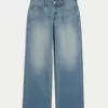 Low Rise Medium Wash Baggy Jeans,Low Rise Medium Wash Baggy Jeans