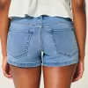 Low-Rise Medium Wash Denim Shortie Shorts,Low-Rise Medium Wash Denim Shortie Shorts