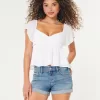 Low-Rise Medium Wash Denim Shorts,Low-Rise Medium Wash Denim Shorts