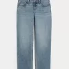 Low-Rise Medium Wash Loose Jeans,Low-Rise Medium Wash Loose Jeans