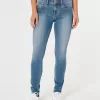 Low-Rise Medium Wash Super Skinny Jeans,Low-Rise Medium Wash Super Skinny Jeans
