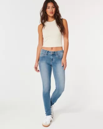 Low-Rise Medium Wash Super Skinny Jeans,Low-Rise Medium Wash Super Skinny Jeans